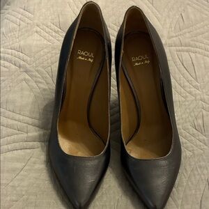 Raoul Metallic Grey  Heels